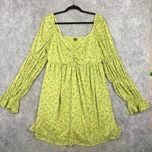 Wild Fable Yellow Floral Long Sleeve Dress